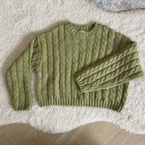 Zara Kids Green Croped Sweater - Size 9/10 Girls - NWOT